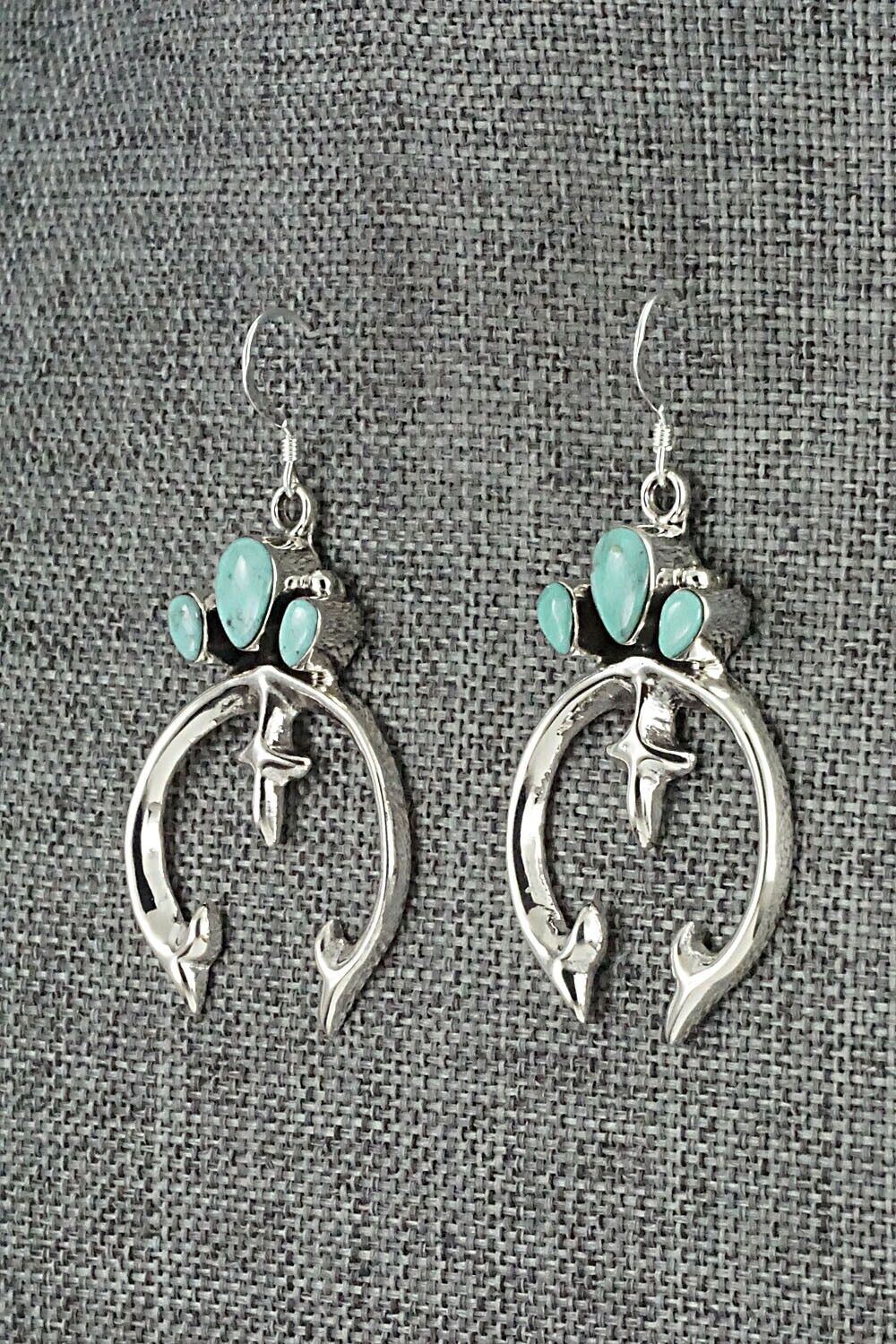 Turquoise & Sterling Silver Earrings - Sarah Yazzie