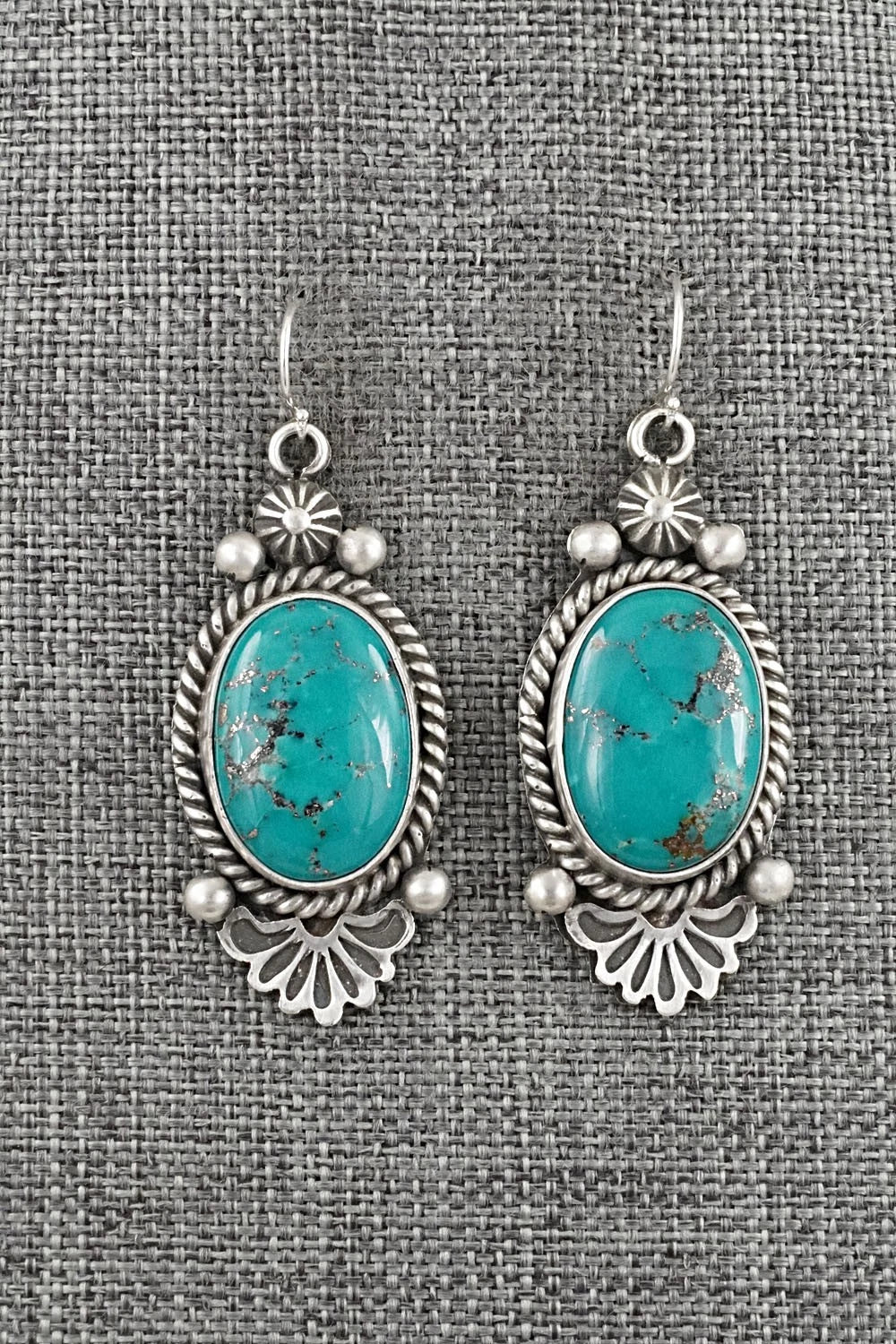 Turquoise & Sterling Silver Earrings - Michael Calladitto