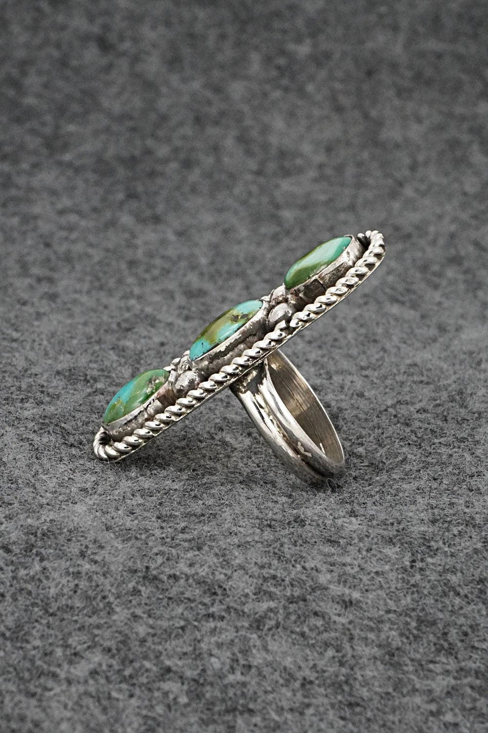Turquoise & Sterling Silver Ring - Priscilla Reeder - Size 7.5