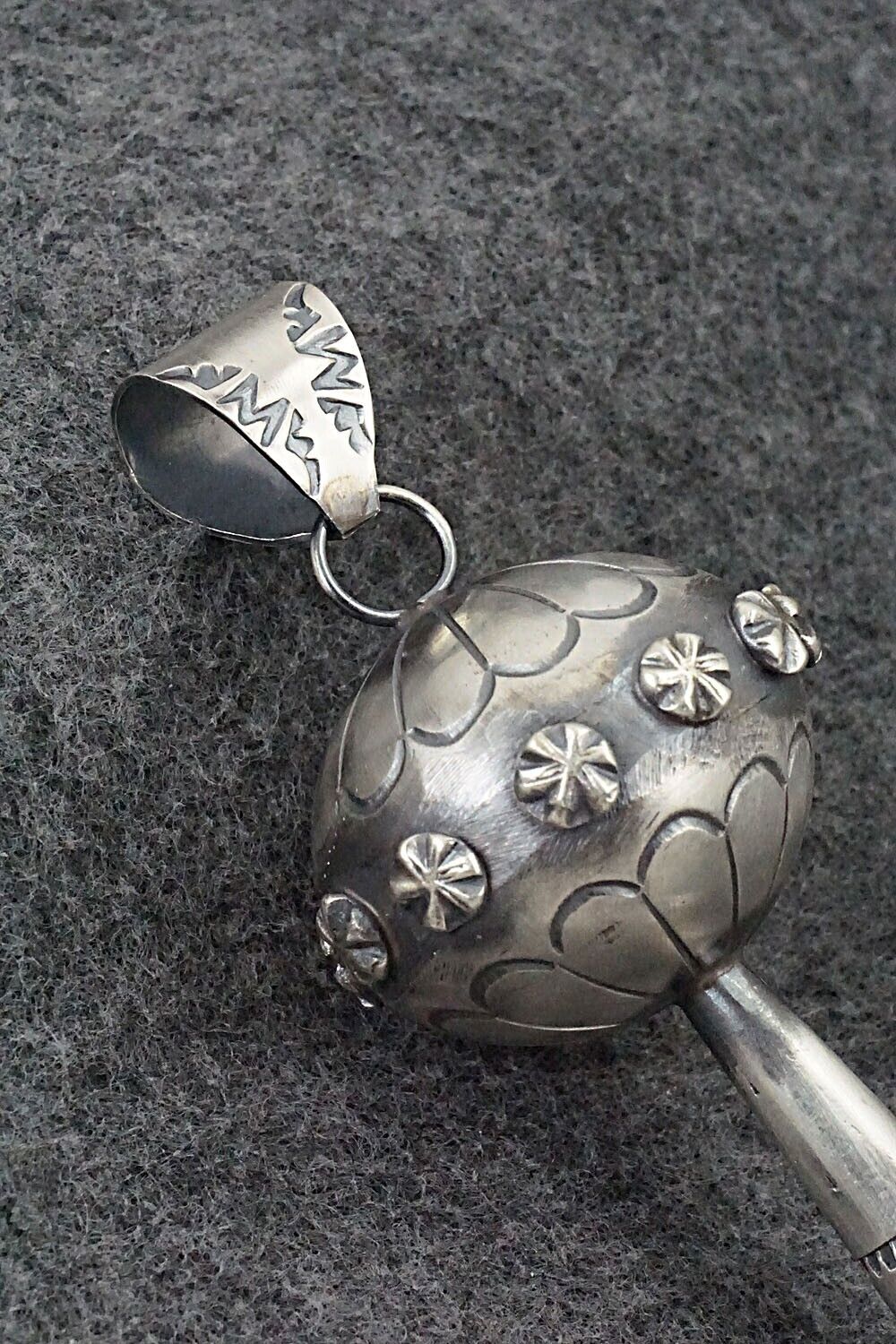 Sterling Silver Blossom Pendant - Tim Yazzie