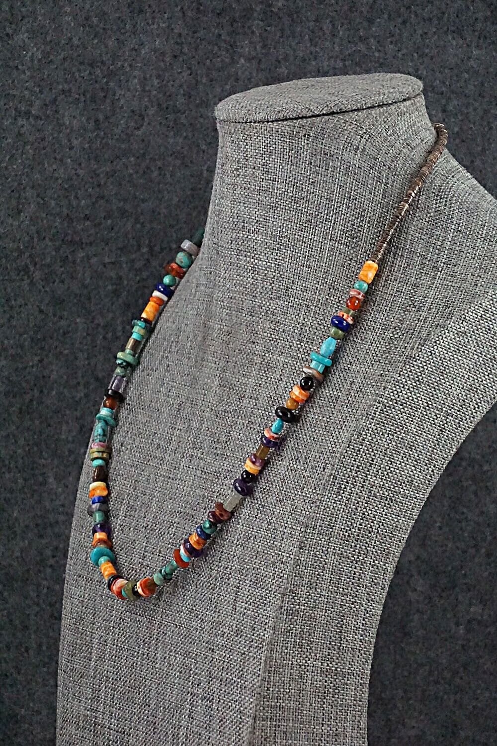 Multi-Stone and Sterling Silver Necklace - Helen Tsosie