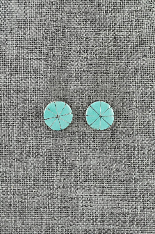 Turquoise & Sterling Silver Earrings - Johnson Laweka