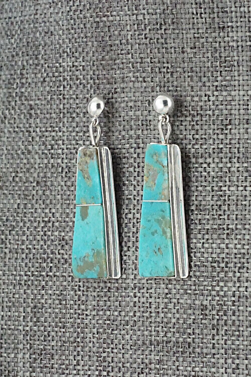 Turquoise & Sterling Silver Earrings - Brenda Pete