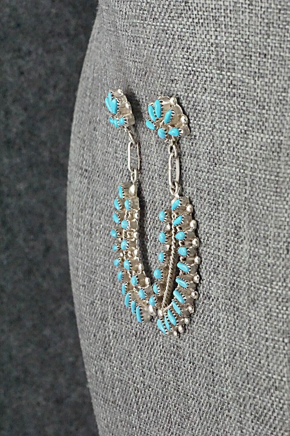 Turquoise & Sterling Silver Earrings - Vangie Lonjose