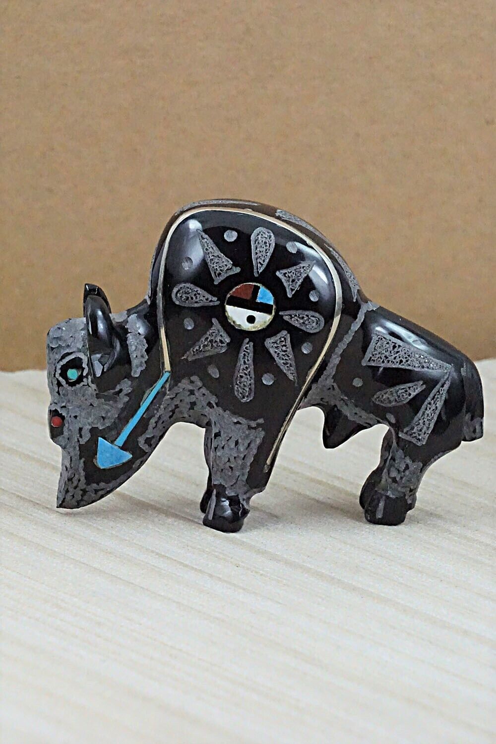 Buffalo Zuni Fetish Carving - Russell Shack