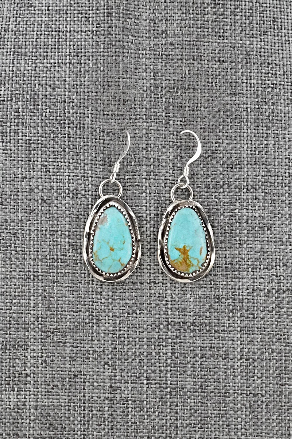 Turquoise & Sterling Silver Earrings - Ernest Hawthorne
