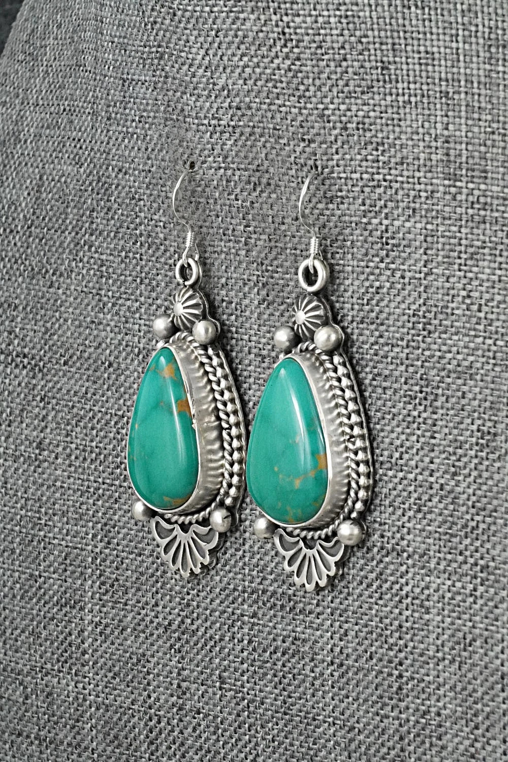 Turquoise & Sterling Silver Earrings - Michael Calladitto