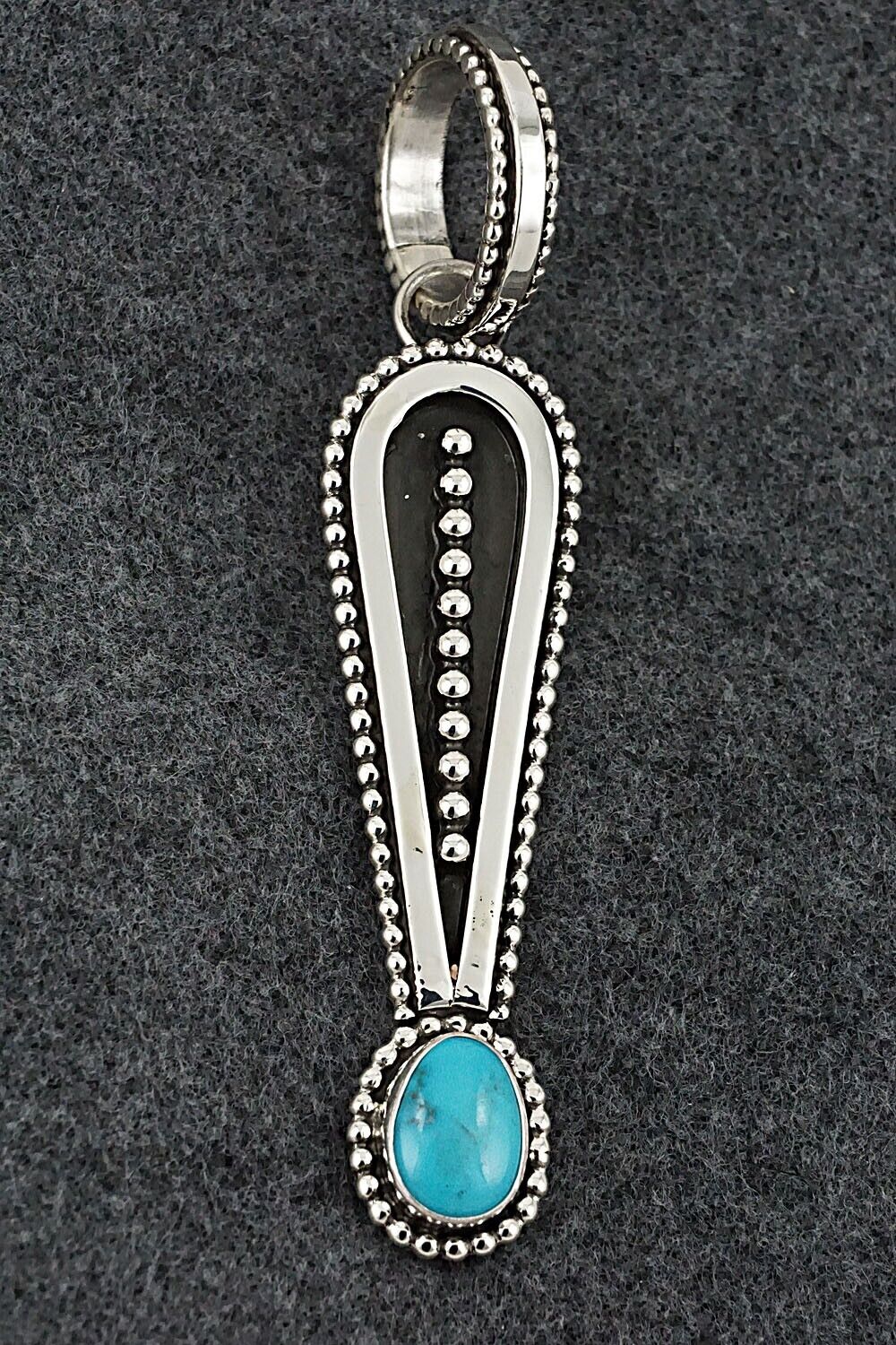 Turquoise & Sterling Silver Pendant - Jonathan Nez