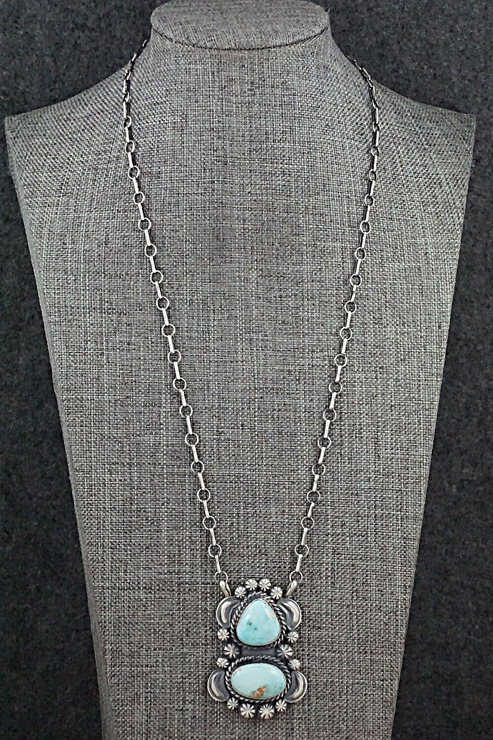 Turquoise & Sterling Silver Necklace - Jeff James
