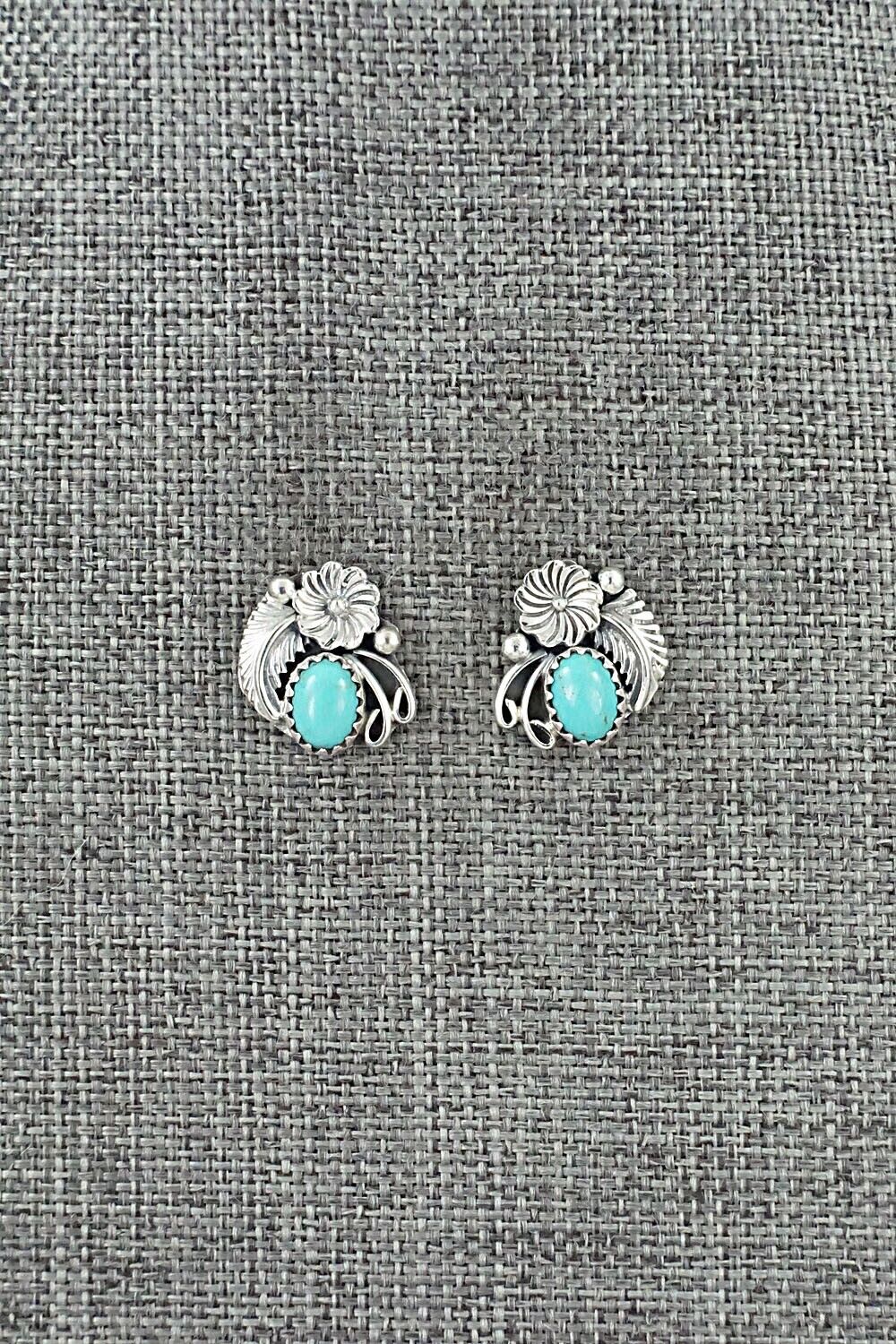 Turquoise & Sterling Silver Earrings - Rita Largo