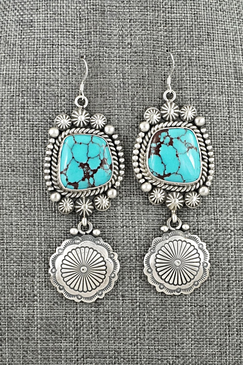 Turquoise & Sterling Silver Earrings - Michael Calladitto
