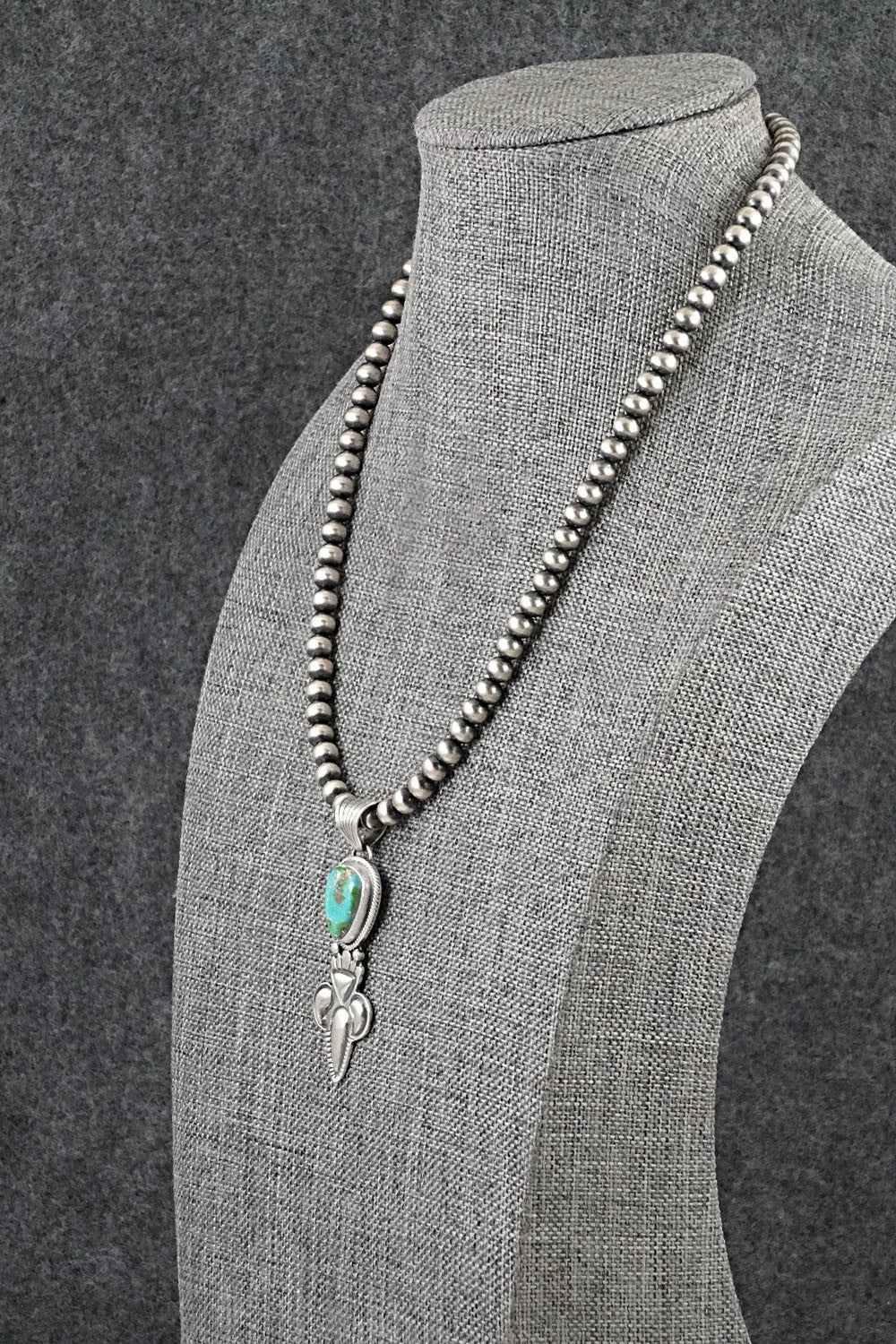 Turquoise & Sterling Silver Necklace - Gary Shorty