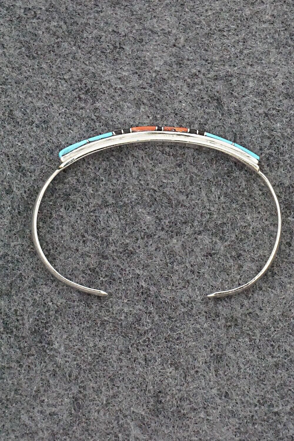 Multi Stone & Sterling Silver Inlay Bracelet - Roland Natachu