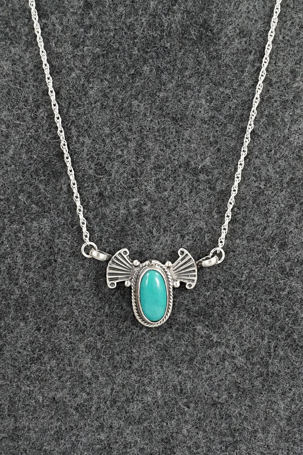 Turquoise & Sterling Silver Necklace - Verley Betone