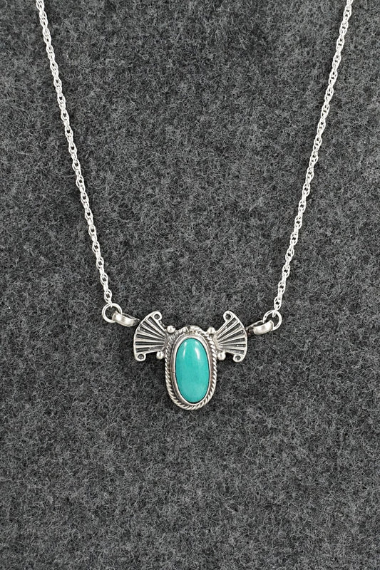 Turquoise & Sterling Silver Necklace - Verley Betone