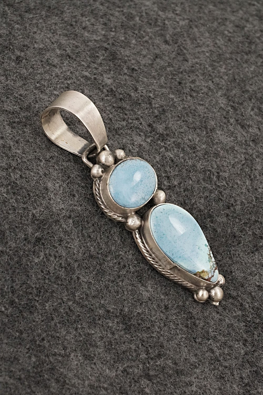 Turquoise & Sterling Silver Pendant - Bobby Johnson