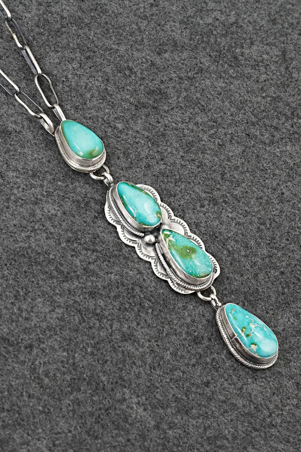 Turquoise & Sterling Silver Necklace - Bobby Johnson