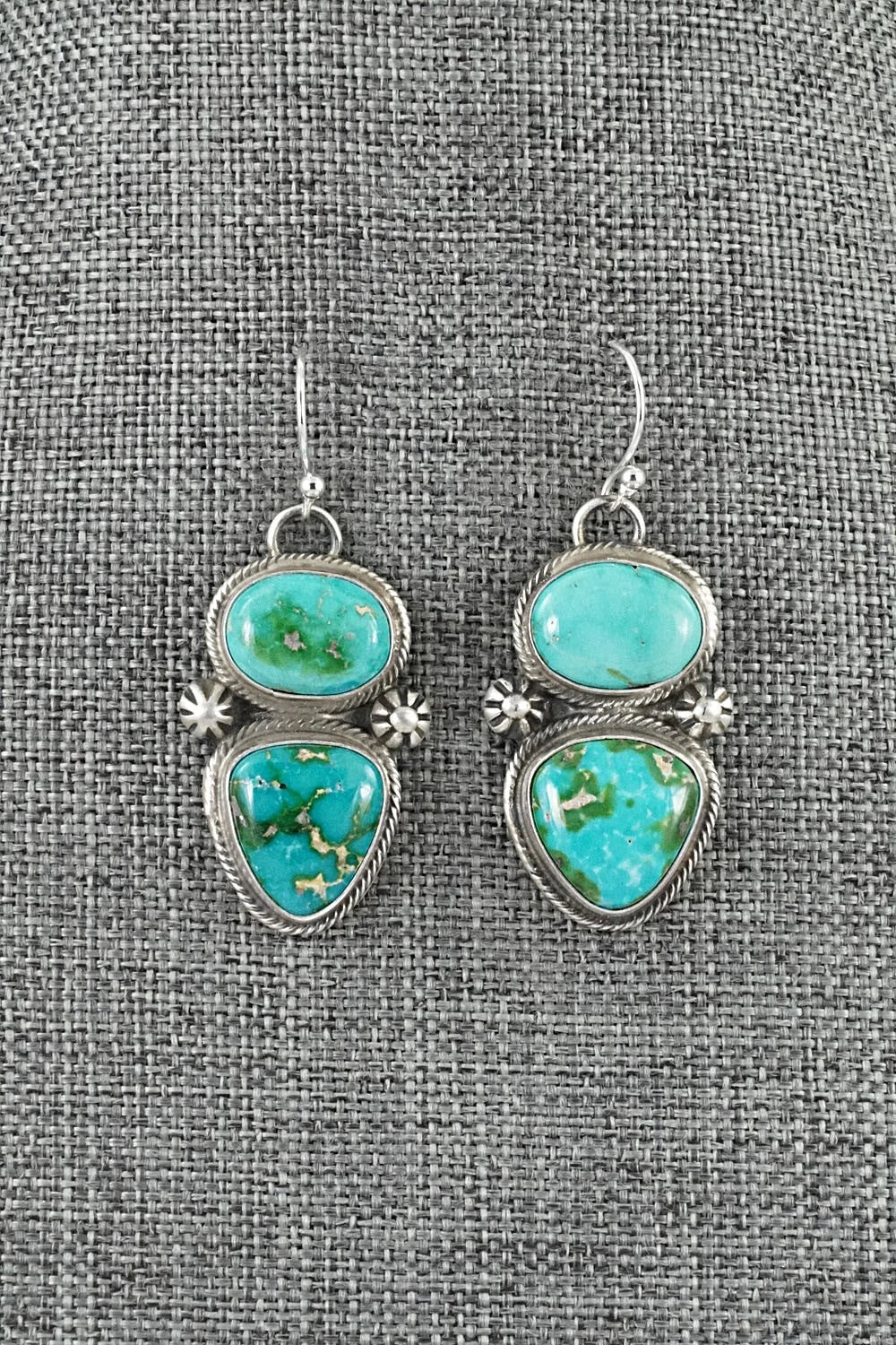 Turquoise & Sterling Silver Necklace and Earrings Set - Kathleen Livingston