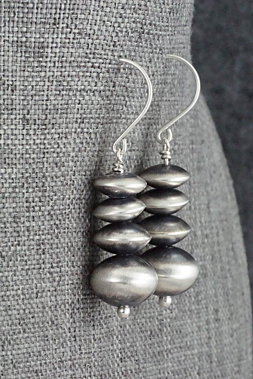 Sterling Silver Navajo Pearl Earrings - Bryannen Halwood