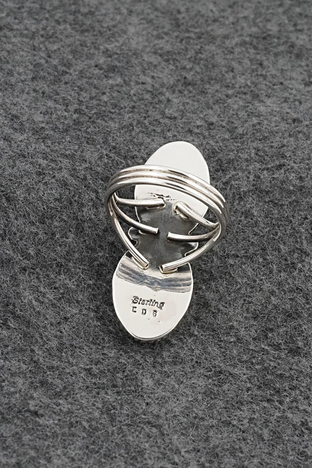 Turquoise & Sterling Silver Ring - Eugene Gruber - Size 9