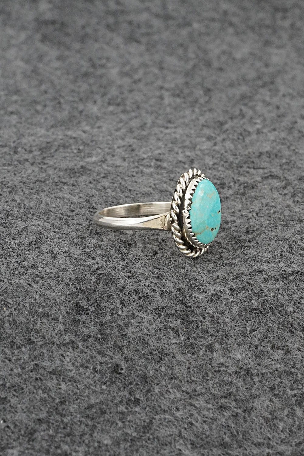 Turquoise & Sterling Silver Ring - Darius Arviso - Size 7.75
