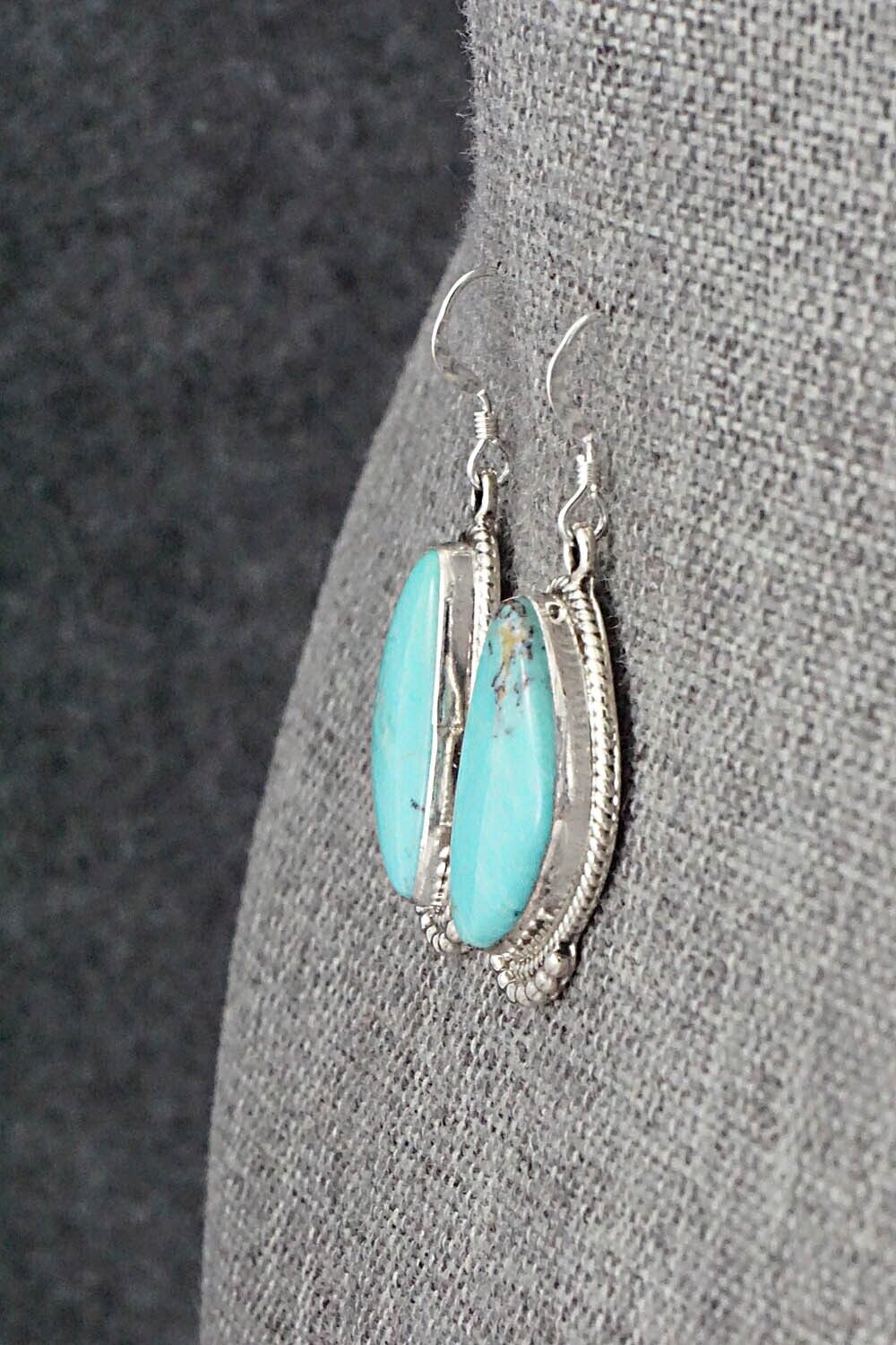 Turquoise & Sterling Silver Earrings - Verley Betone