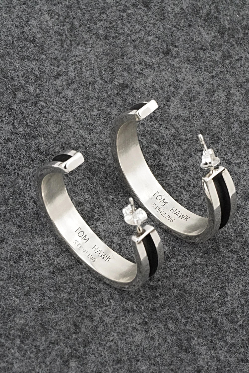 Sterling Silver Hoop Earrings - Tom Hawk
