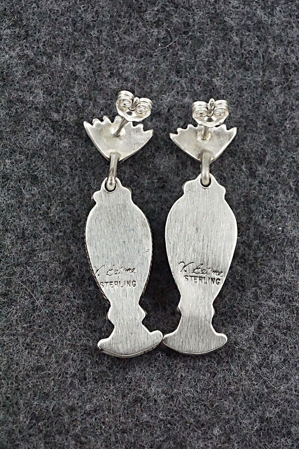 Turquoise & Sterling Silver Earrings - Verley Betone