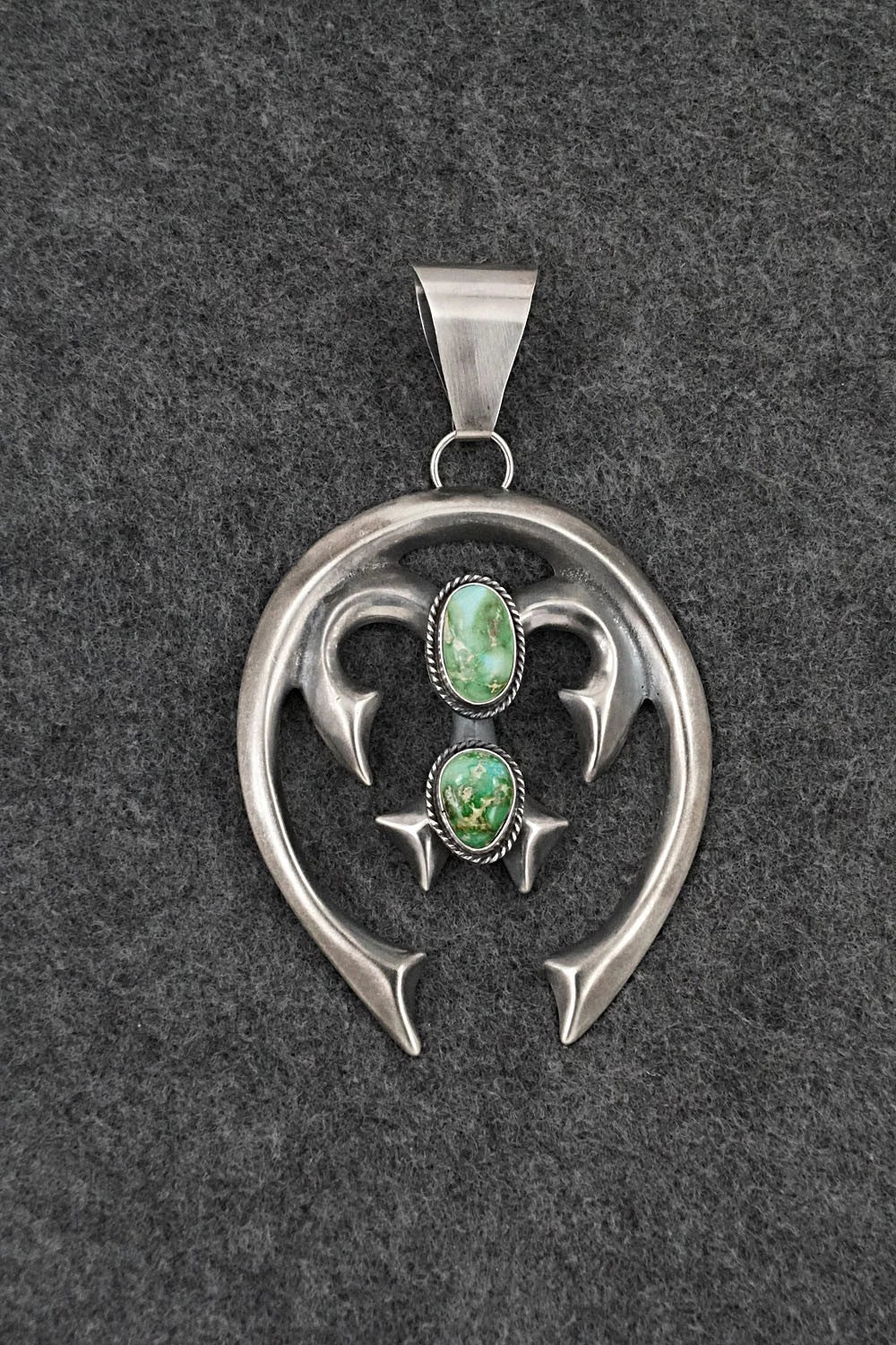 Turquoise & Sterling Silver Pendant - Eugene Gruber