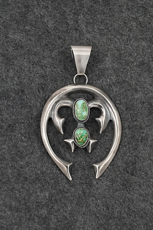 Turquoise & Sterling Silver Pendant - Eugene Gruber