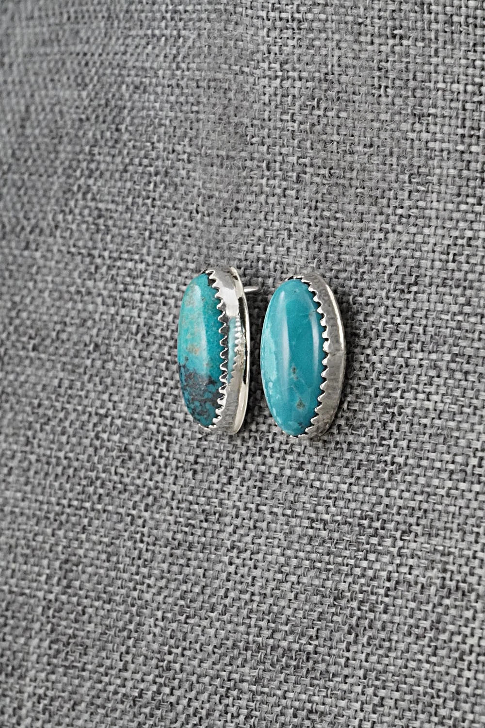 Turquoise & Sterling Silver Necklace and Earrings Set - Murray Hannaweeka