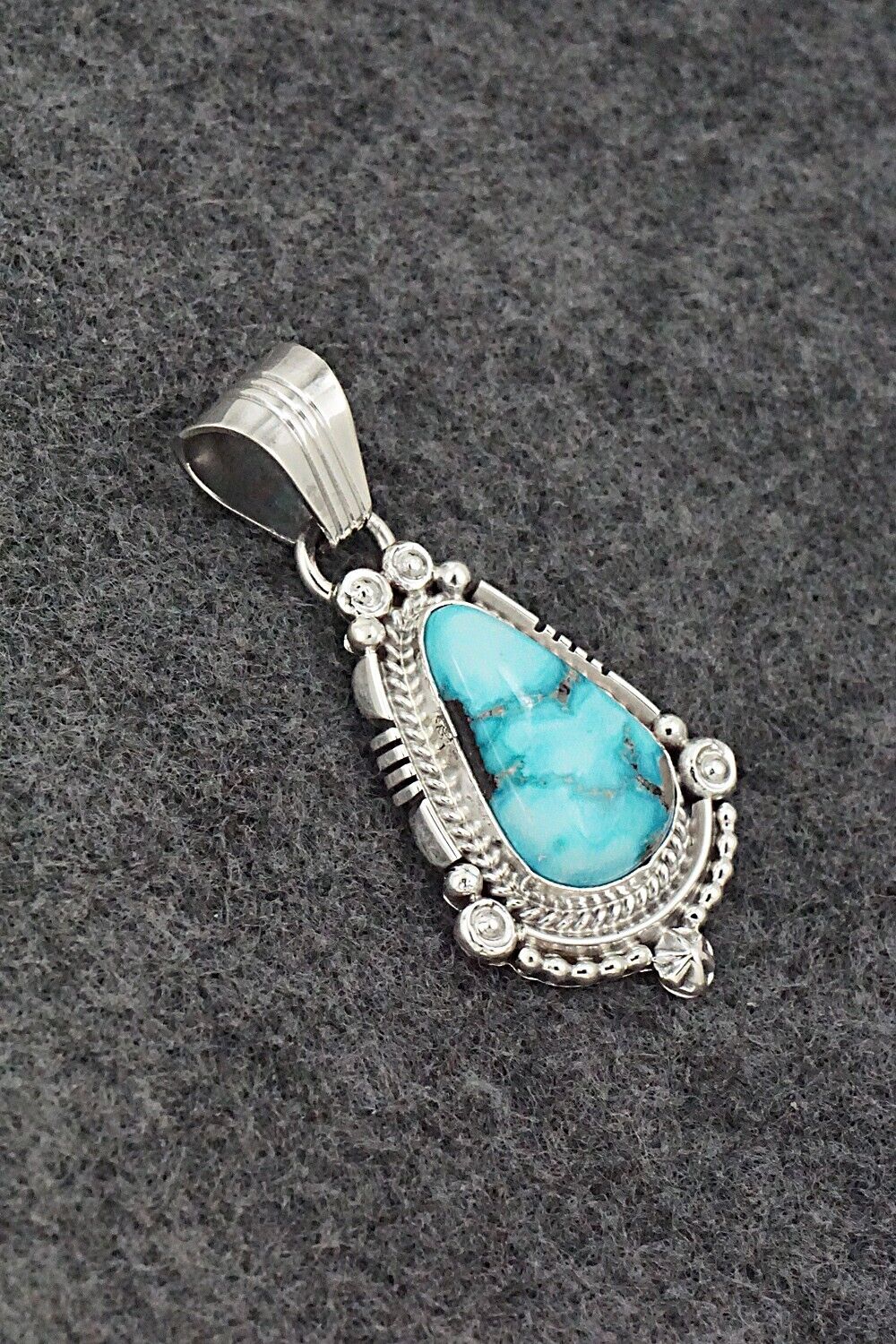 Turquoise & Sterling Silver Pendant - Daniel Benally