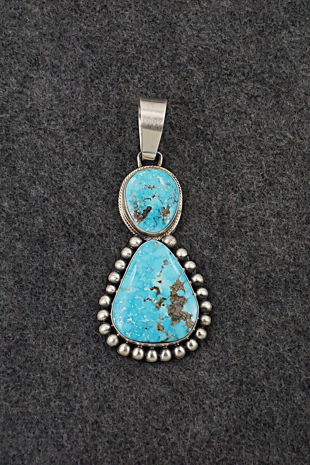 Turquoise & Sterling Silver Pendant - Bobby Johnson