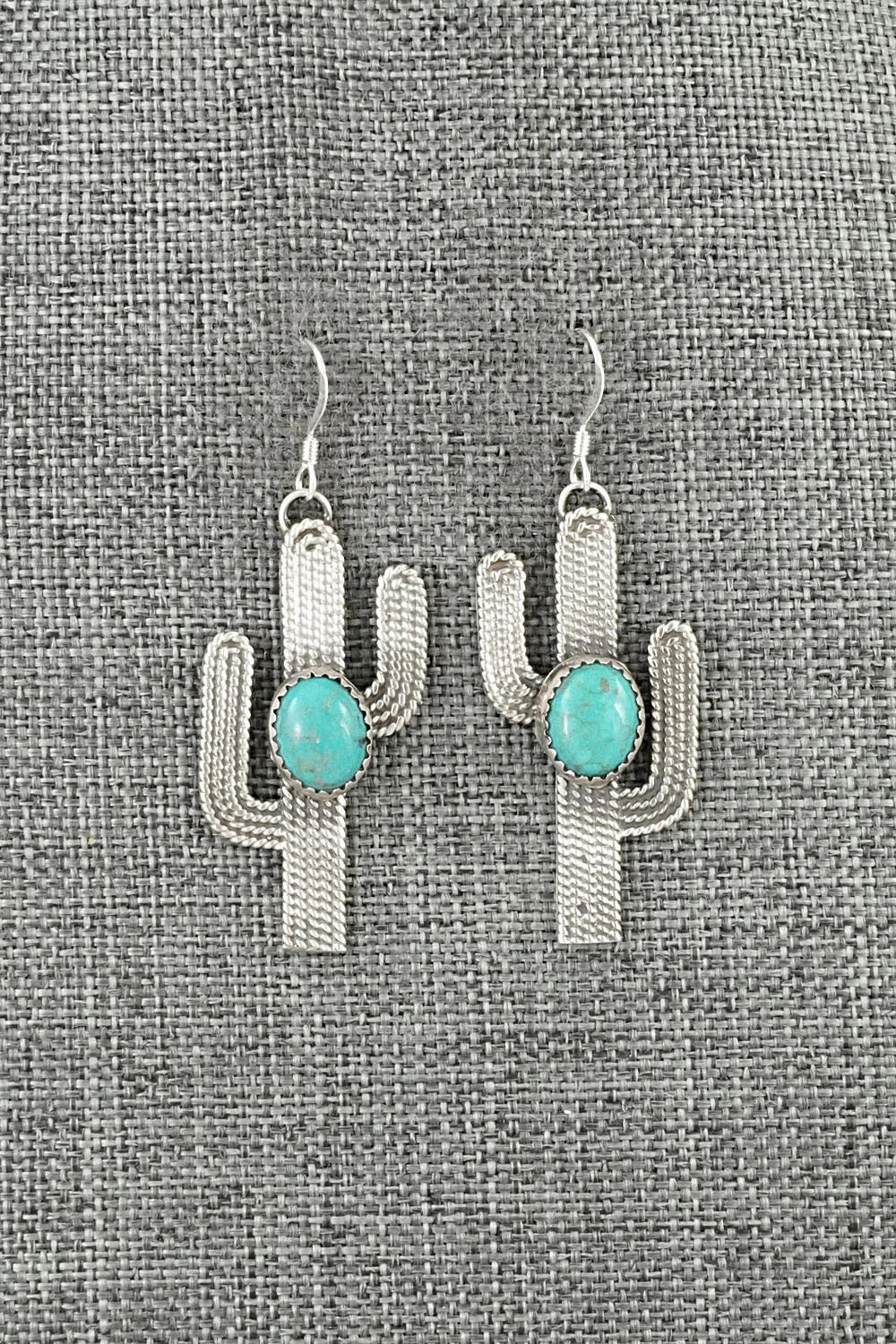 Turquoise & Sterling Silver Earrings - Annette Chiquito