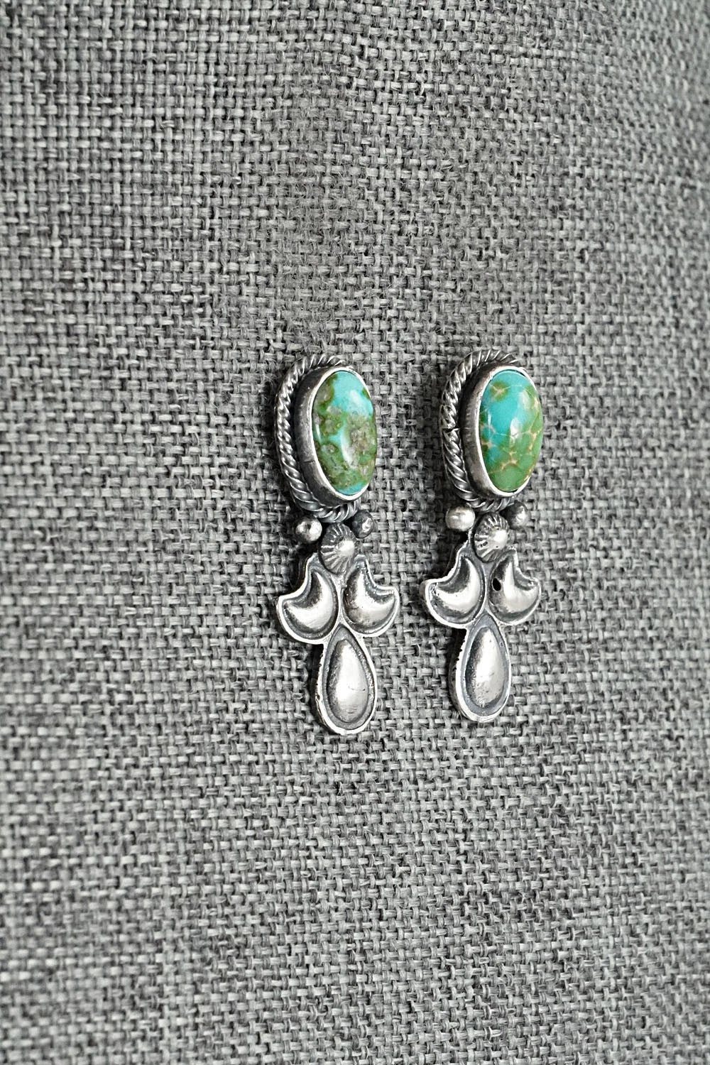 Turquoise & Sterling Silver Squash Blossom Set - Adrienne Gordon