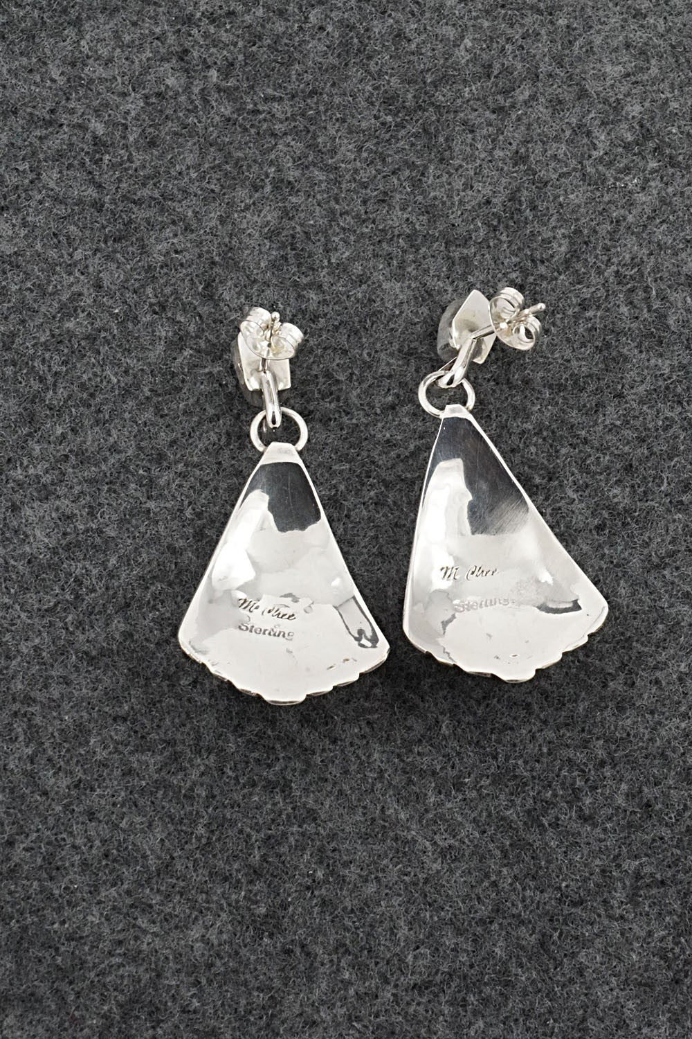 Coral & Sterling Silver Earrings - Melvin Chee