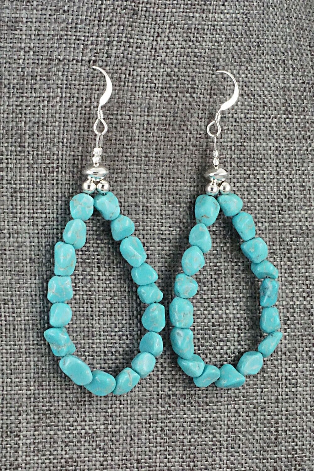 Turquoise & Sterling Silver Earrings - Louise Joe