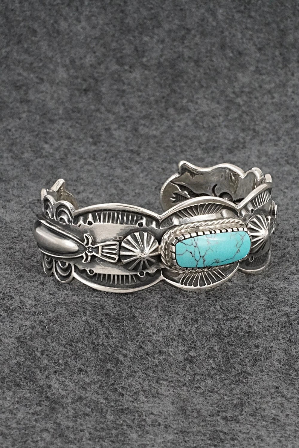 Turquoise & Sterling Silver Bracelet - Roland Dixson