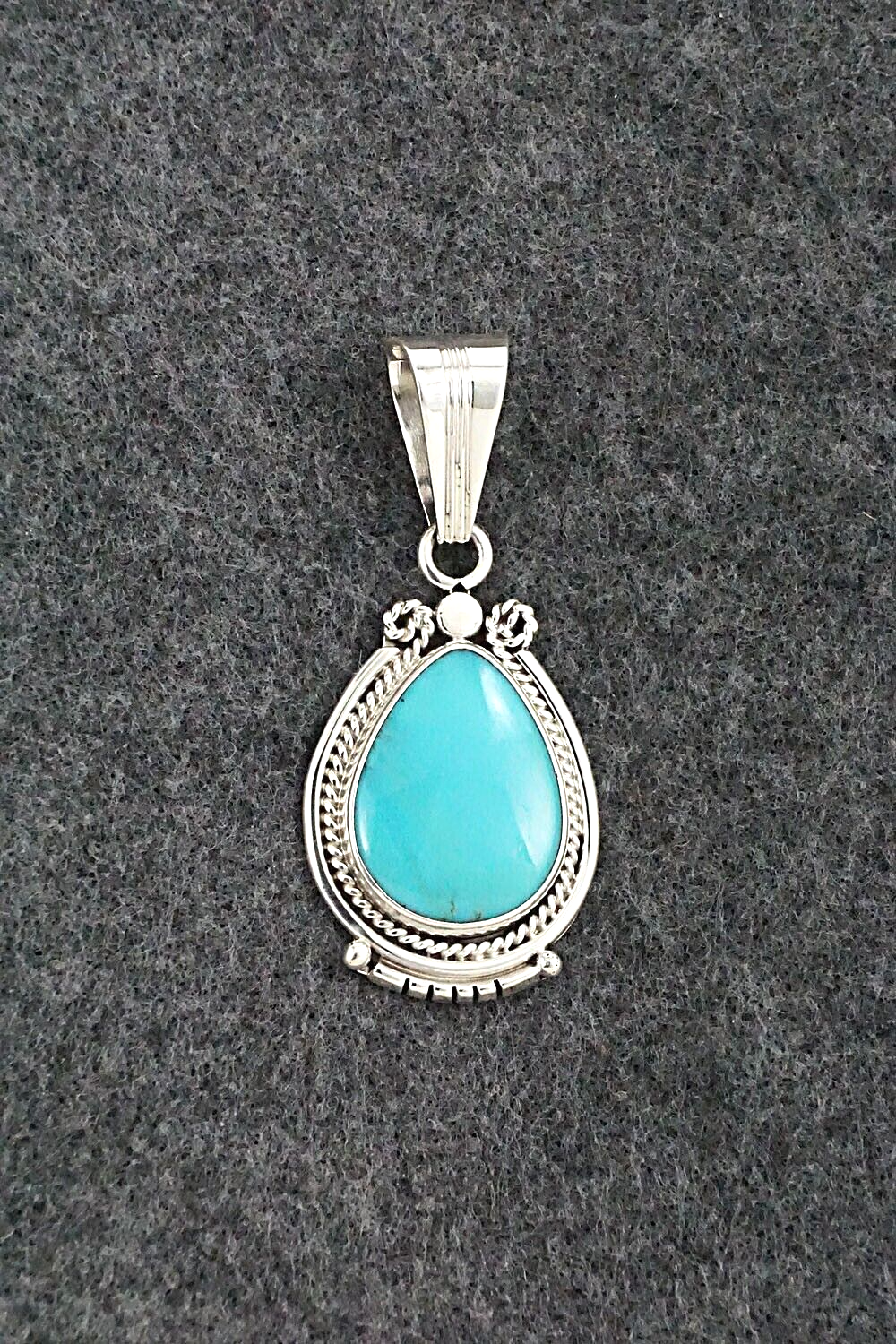 Turquoise & Sterling Silver Pendant - Samuel Yellowhair