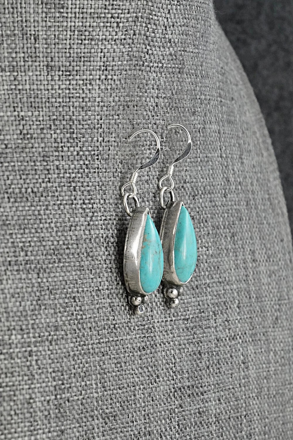 Turquoise & Sterling Silver Earrings - Robinson Martinez