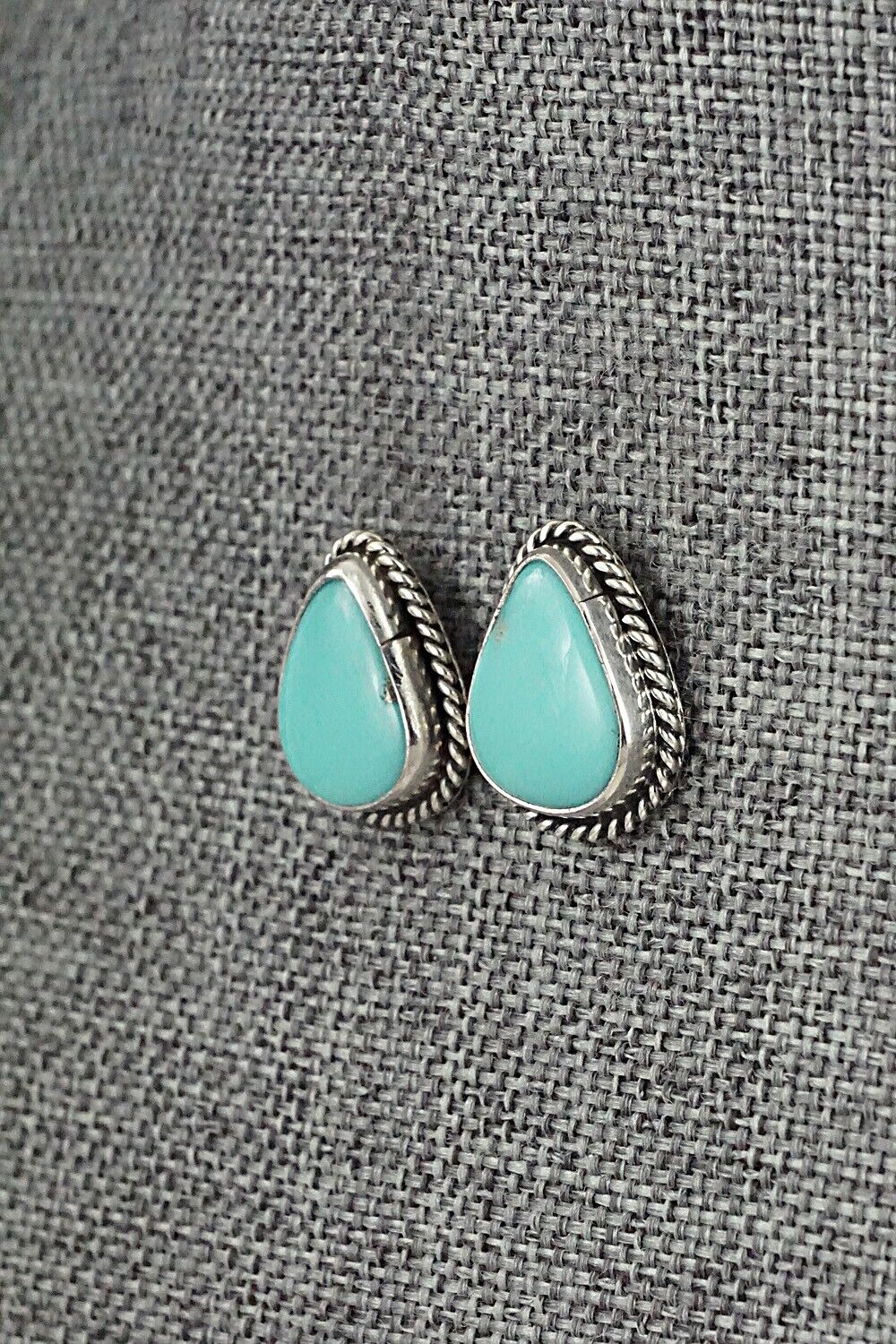 Turquoise & Sterling Silver Earrings - Marco Begaye