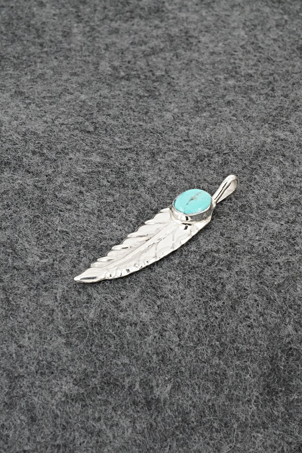 Turquoise & Sterling Silver Pendant - Joseph Martinez