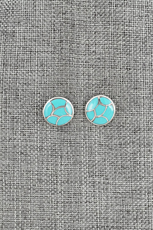 Turquoise & Sterling Silver Earrings - Orena Leekya