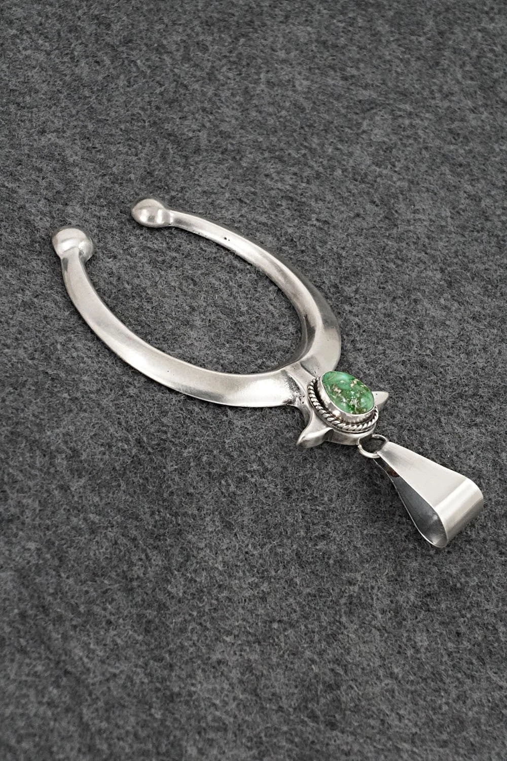 Turquoise & Sterling Silver Pendant - Eugene Gruber