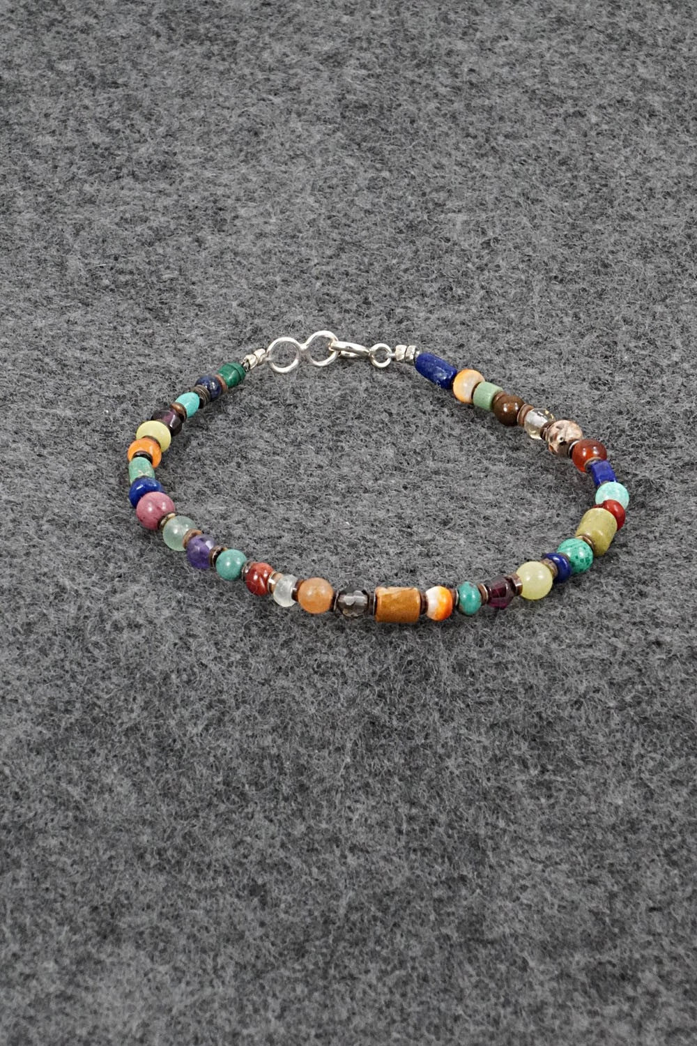 Multi-Stone & Sterling Silver Bracelet - Helen Tsosie