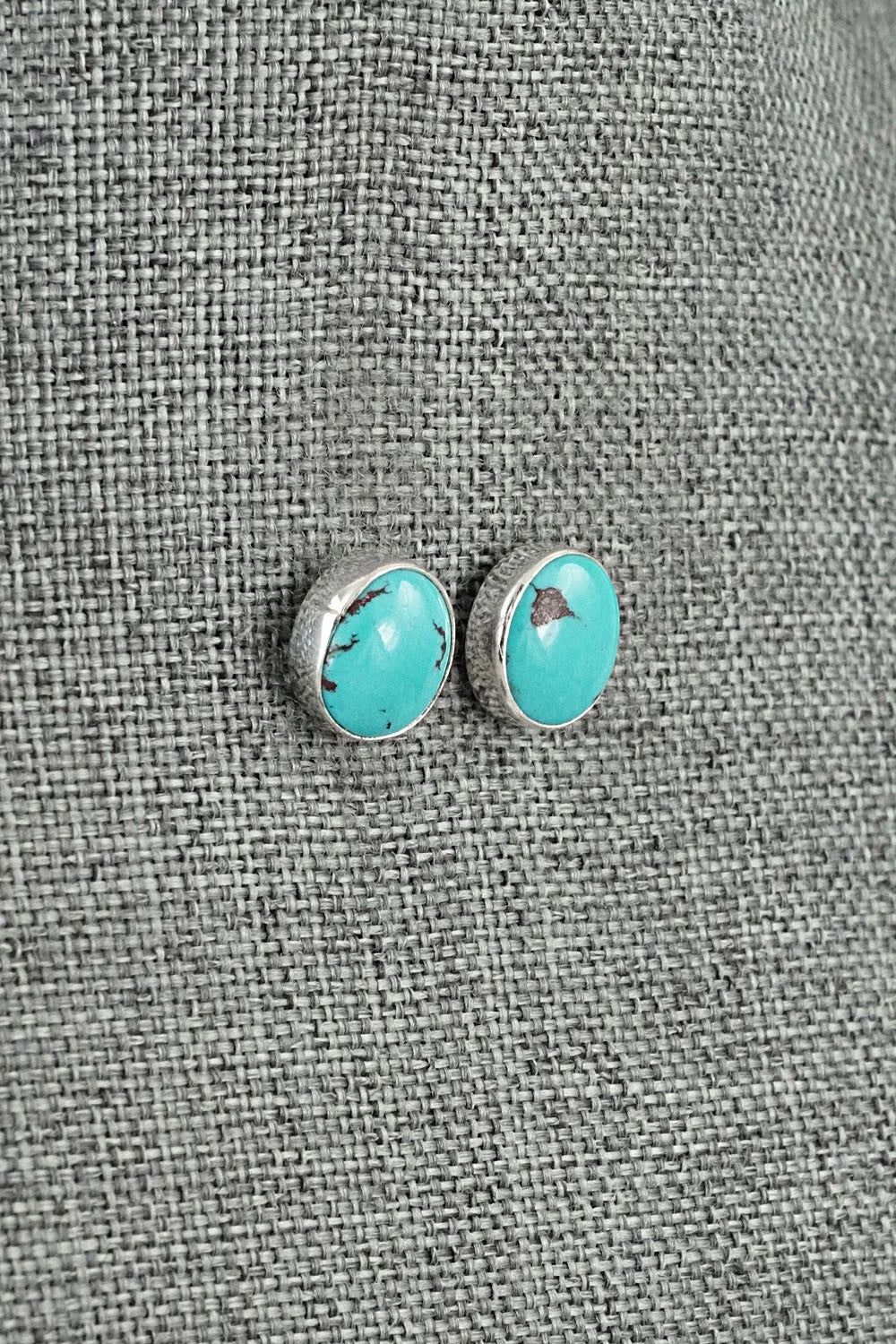 Turquoise & Sterling Silver Earrings - Eugene Gruber