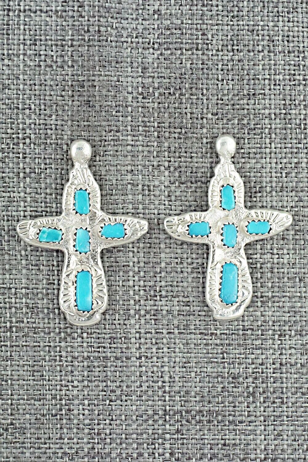 Turquoise & Sterling Silver Earrings - Verona Quam