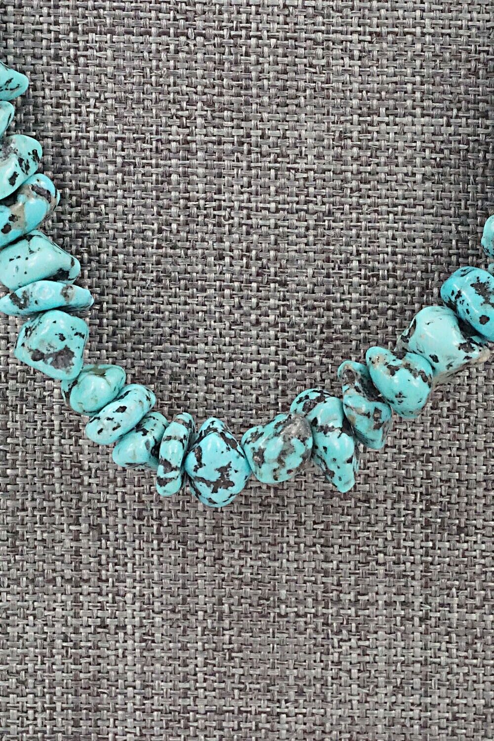 Turquoise & Sterling Silver Necklace 22" - Louise Joe