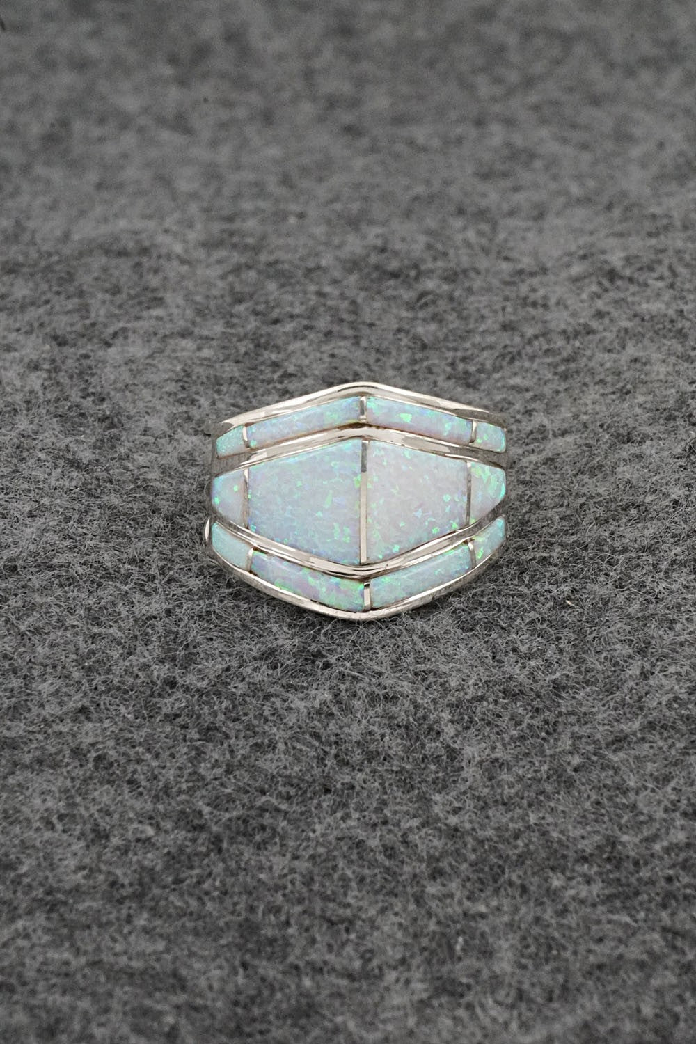 Opalite & Sterling Silver Ring - Andrew Enrico - Size 9