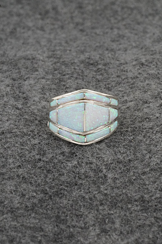 Opalite & Sterling Silver Ring - Andrew Enrico - Size 9
